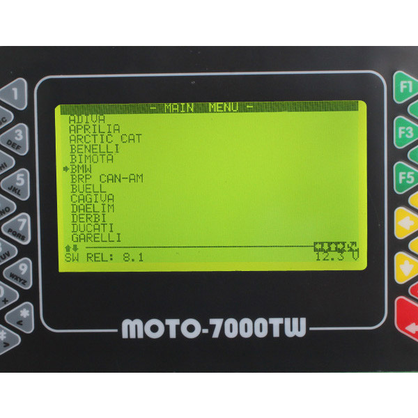 Affichage softwar 1 de scanner universel de Moto 7000TW