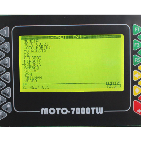 Affichage universel 3 de logiciel de scanner de Moto 7000TW