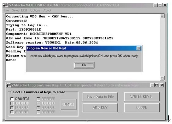 La tachy V programmeur automatique de 5,0 ECU pour VDO se précipite avec NEC MCU 24C32/24C64 2