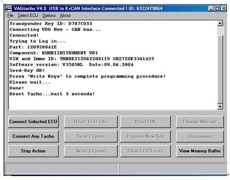 La tachy V programmeur automatique de 5,0 ECU pour VDO se précipite avec NEC MCU 24C32/24C64 5