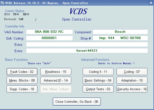 Câble diagnostique Software-2 de VAG de VAG 14.10.2