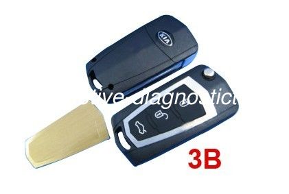 Un bon prix. Kia nouveau Carens a modifié le bouton à distance des blancs 3 de cas principal/clé avec le métal de batterie en ligne