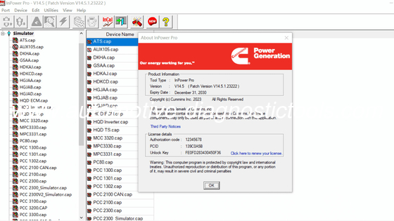 Un bon prix. Une Cummins lnPower Pro V14.5.1 + INCAL 2024 en ligne