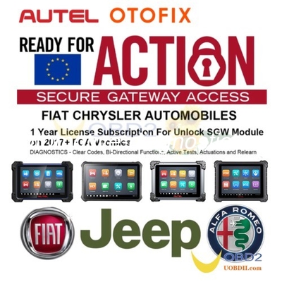 Un bon prix. [Activation en ligne] Autel FCA Européen Chrysler Fiat Alfa SGW Service de déverrouillage de passerelle de sécurité pour Autel / OTOFIX Outils en ligne
