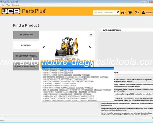 Un bon prix. PartsPlus+ Catalogue des pièces électroniques v2 (2.00.0004) Avec manuels de service 2017 Pour JCB en ligne