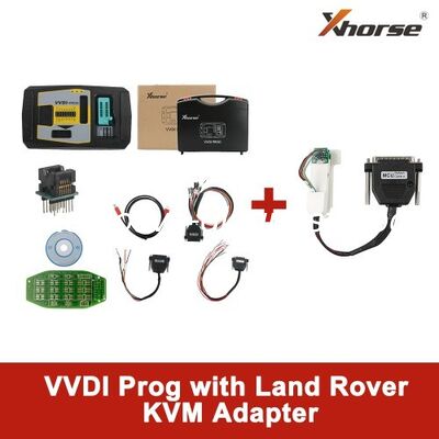 Un bon prix. Programmeur Xhorse VVDI PROG avec adaptateur Land Rover KVM sans soudure en ligne