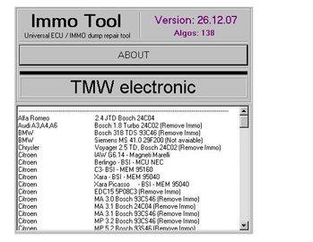 Un bon prix. OUTIL V26.12.2007, logiciel diagnostics des véhicules à moteur d'IMMO pour réparer ECU, Immobilisers en ligne