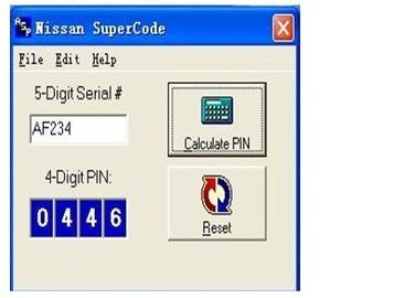 Un bon prix. Logiciel superbe de code de Nissan, calculatrice de code de Pin de Nissan pour des clés de programmation en ligne